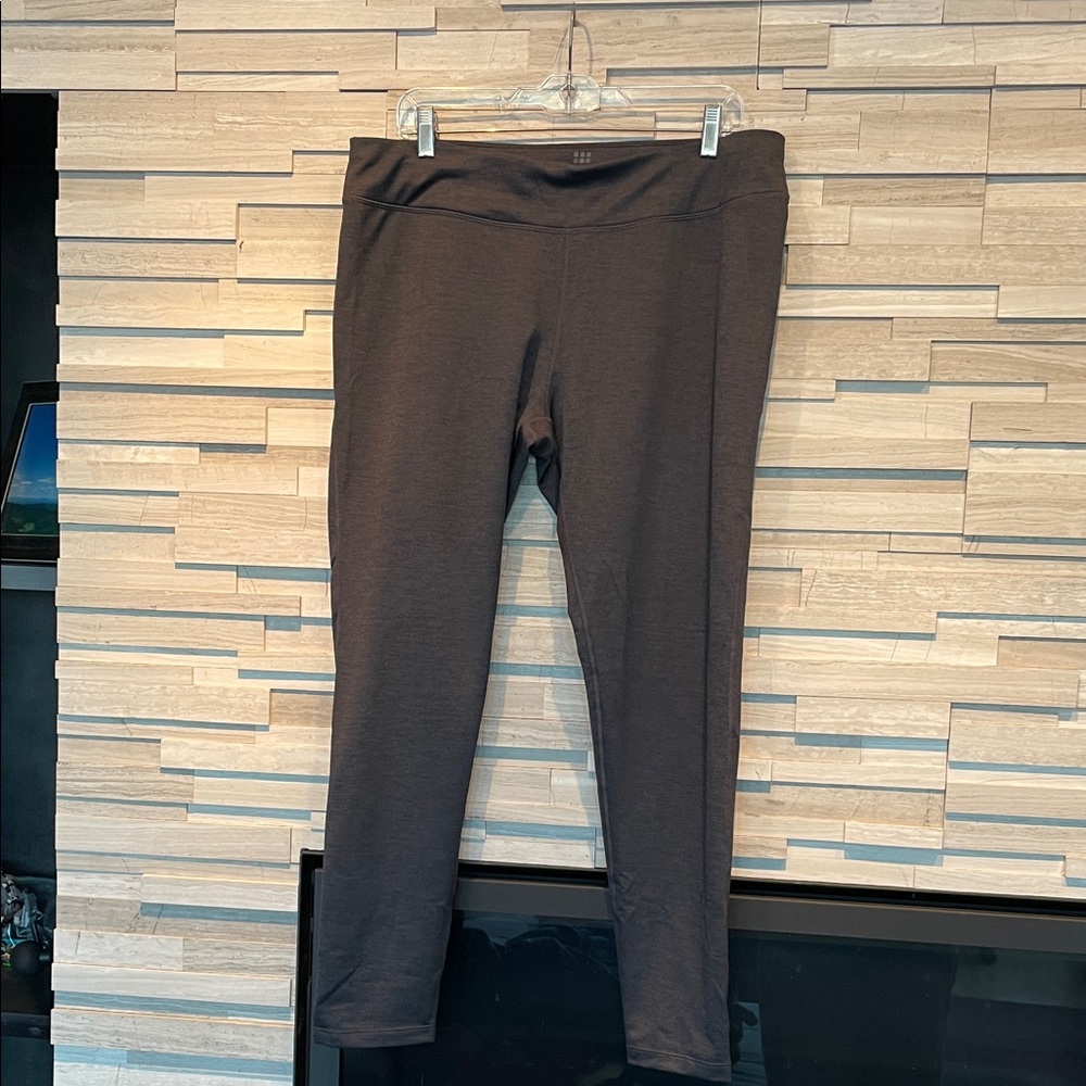 Title Nine Dark Gray subtle tweed pattern Leggings, size XL, NWOT